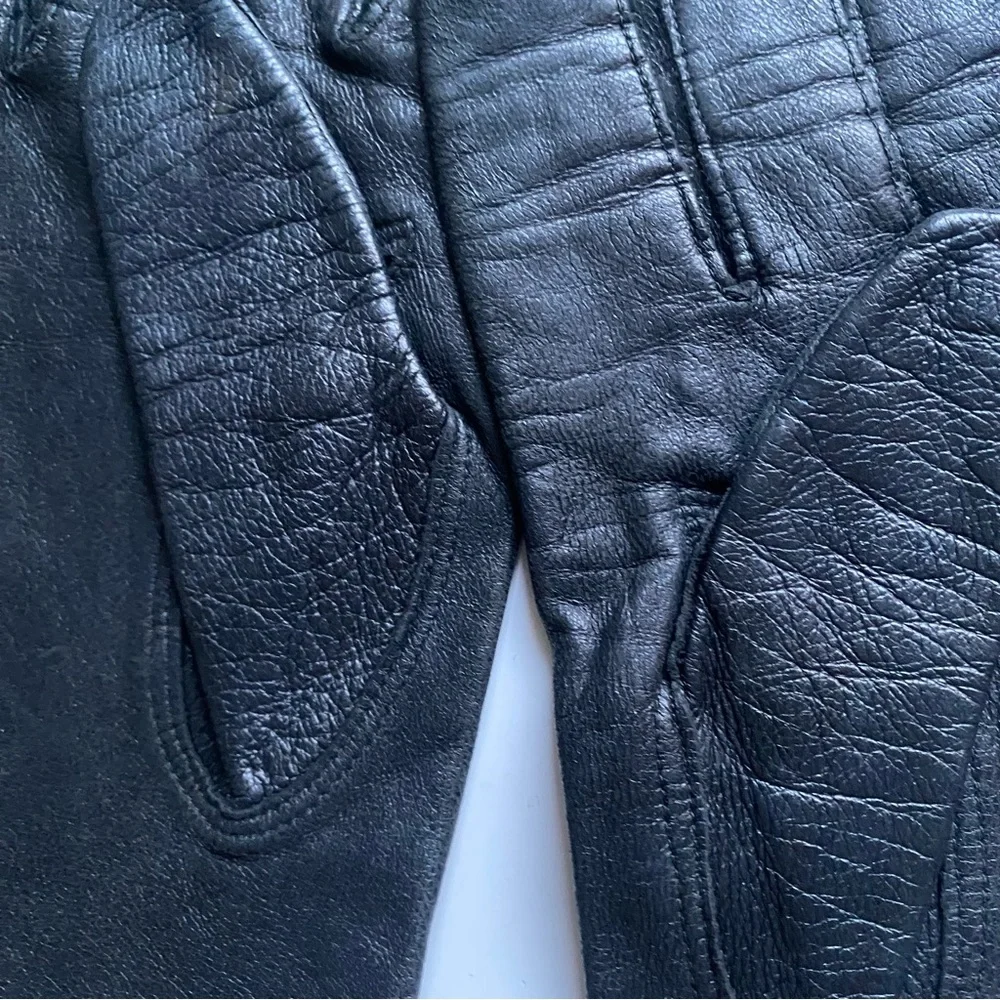 Beautiful Elegant Women's Faux Leather Black Gloves Size S